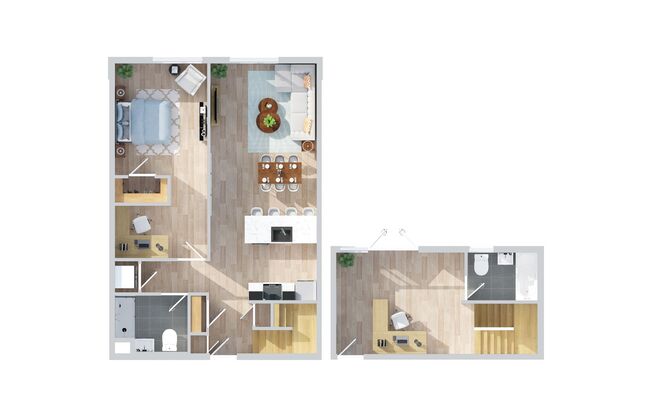 1 bed, 2 baths, 1,340 sqft, $2,520.83, Unit 411