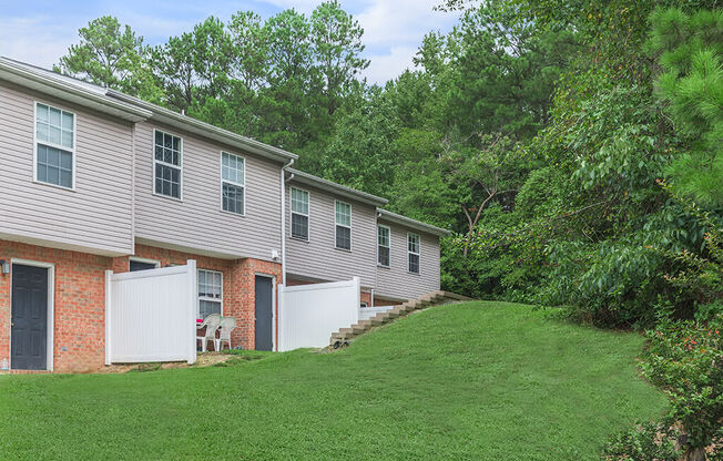 Exterior patio space at Greens of Pine Glen in Durham NC