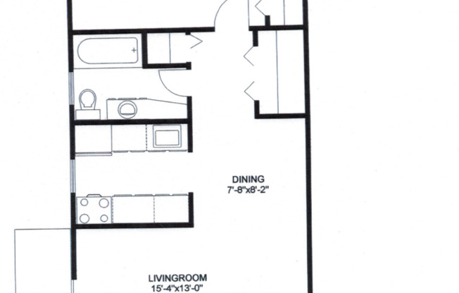 1 bed, 1 bath, 575 sqft, $1,100, Unit 407A