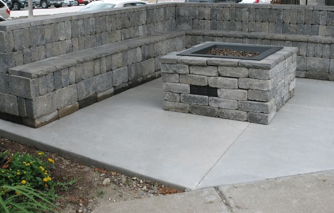 firepit at Moline apartments