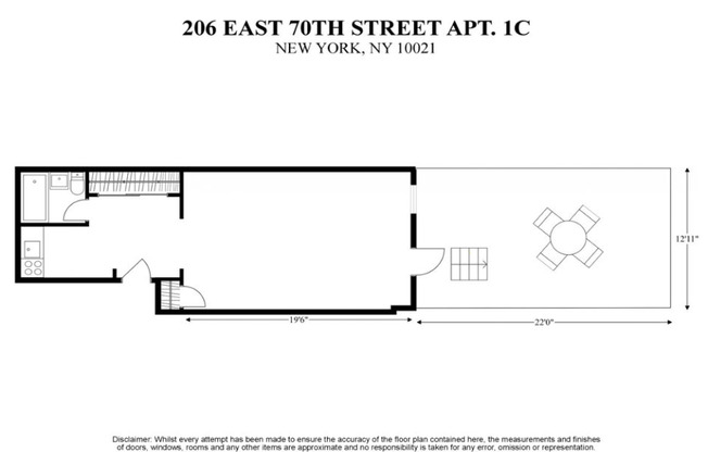 Studio, 1 bath, $2,895, Unit 1c