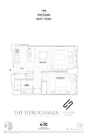 1 bed, 1 bath, 708 sqft, $6,450, Unit 4C
