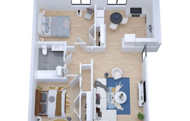 2 beds, 1 bath, 900 sqft, $1,450, Unit Q104