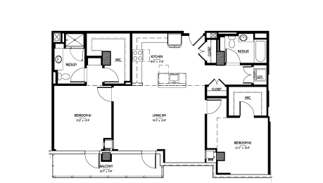 2 beds, 2 baths, 1,258 sqft, $5,275
