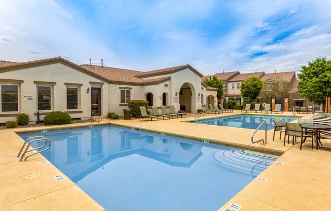 the swimming pool at our apartments