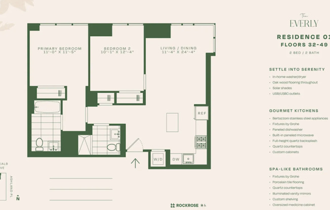 2 beds, 2 baths, $7,500, Unit 4101