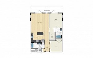 1 bed, 2 baths, 1,105 sqft, $3,741