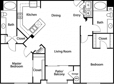 2 beds, 2 baths, 1,218 sqft, $3,235, Unit 103