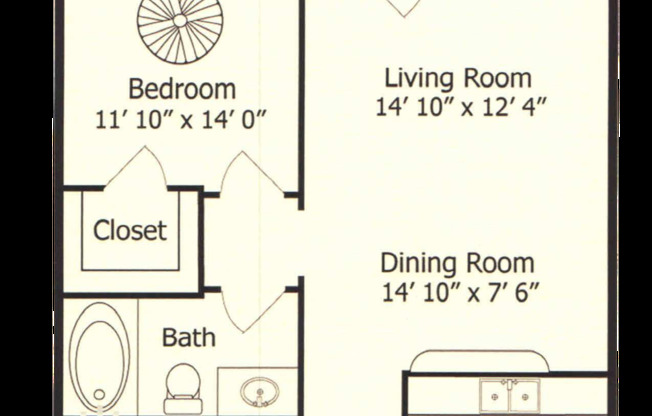 1 bed, 1 bath, 846 sqft, $1,526, Unit 317