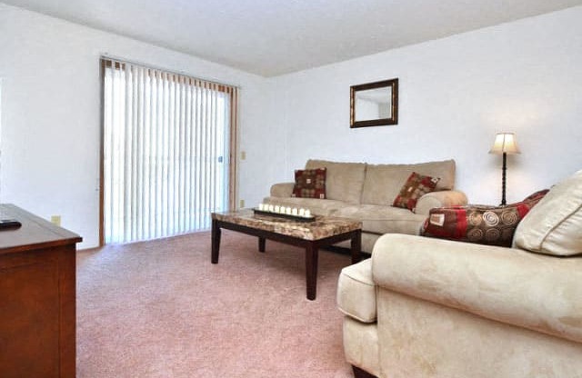 Living Room With Expansive Window at Ross Estates Apartments, MRD Conventional, Lawton, 73505