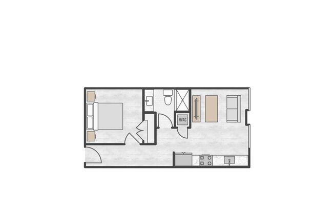 1 bed, 1 bath, 500 sqft, $1,550, Unit 319