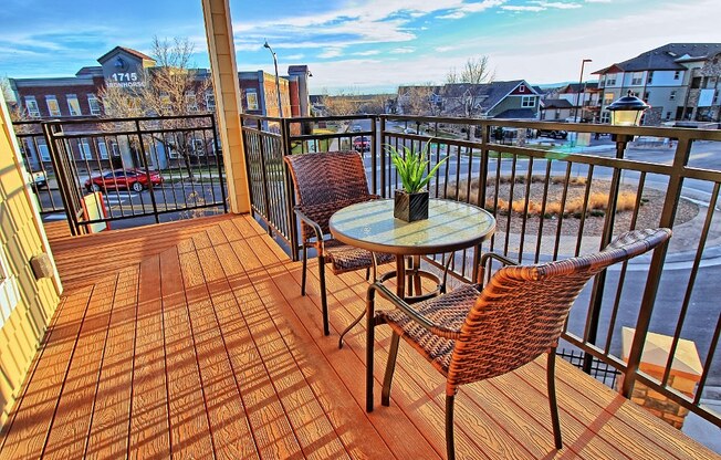 Private Covered Patios and Balconies at Apartments Near Frederick CO