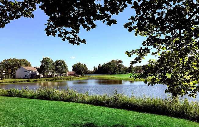 Lake view from indian woods apartments in Evansville