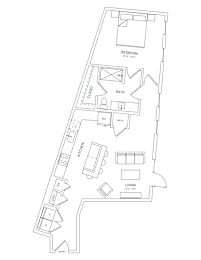 1 bed, 1 bath, 885 sqft, $1,890