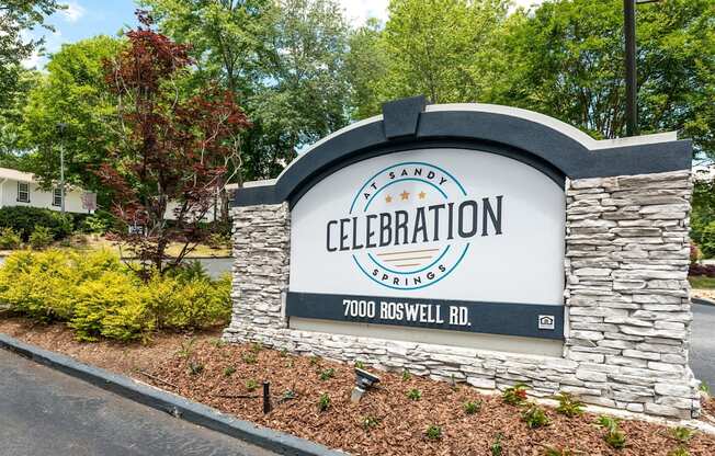 A sign for Celebration Springs in Sandy, Utah.