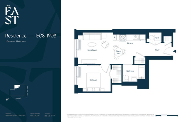 1 bed, 1 bath, $5,450, Unit 1908