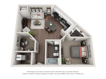 1 bed, 1 bath, 778 sqft, $1,750