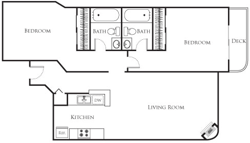 2 beds, 2 baths, 958 sqft, $2,493, Unit 215
