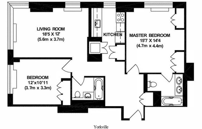 2 beds, 2 baths, $7,250, Unit 9F