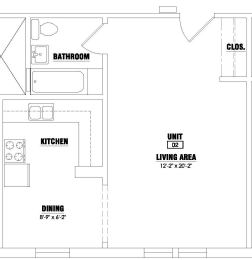 Studio, 1 bath, 457 sqft, $1,078