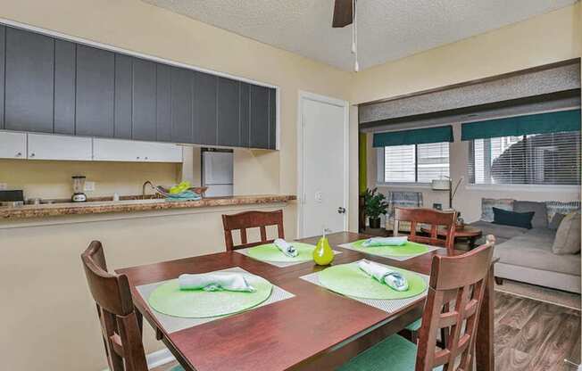 Dining area in apartment