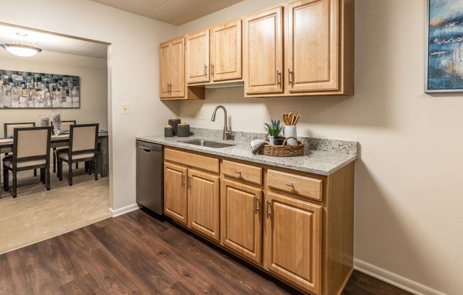 Renovated kitchens at Ivy Hall Apartments in Towson Maryland