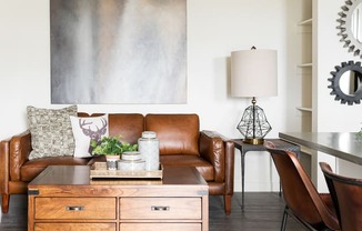 Sofa and A Lamp in Living Space at Rivulet Apartments, American Fork