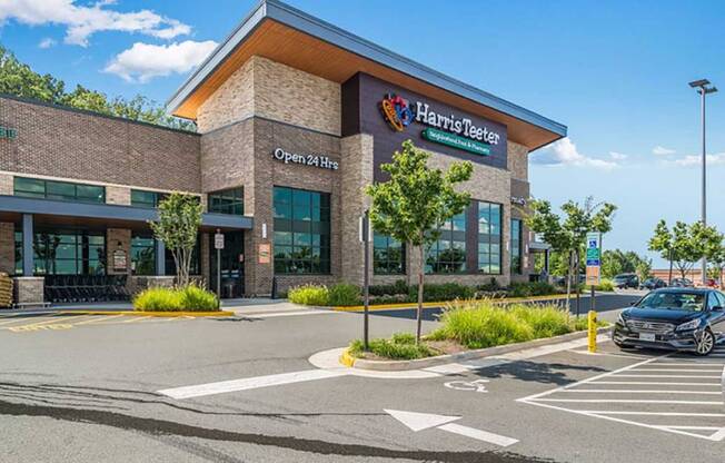 a health care center with a car parked in front of it