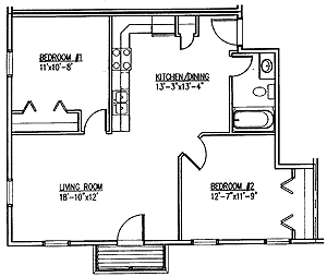 2 beds, 1 bath, 841 sqft, $1,120, Unit 6