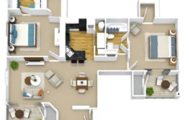 2 beds, 2 baths, 1,030 sqft, $1,790, Unit 9-204