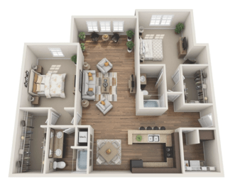 2 beds, 2 baths, 1,495 sqft, $1,710