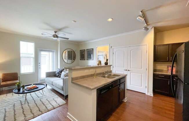 North Gate Apartment Homes Model Kitchen with Island
