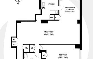 1 bed, 1 bath, 1,100 sqft, $6,200, Unit 3J