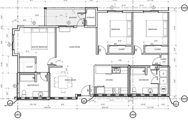3 beds, 2 baths, 1,246 sqft, $2,449, Unit 211