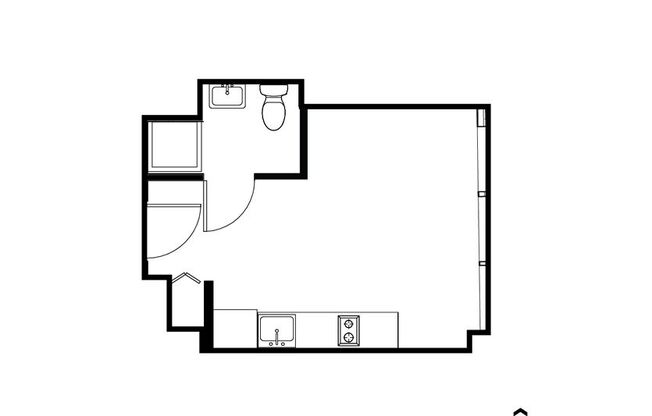 Studio, 1 bath, 295 sqft, $999, Unit 212