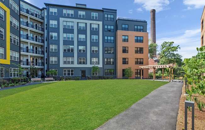 Lush Green Outdoor Spaces at Edison on the Charles by Windsor, Massachusetts