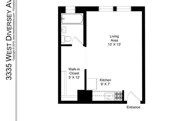 Studio, 1 bath, 400 sqft, $1,295, Unit 135