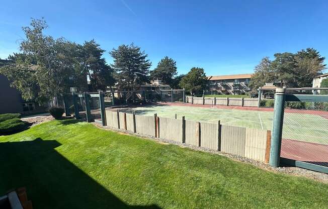 Clearwater Square Apartments in Kennewick, Washington Exterior and Tennis Court
