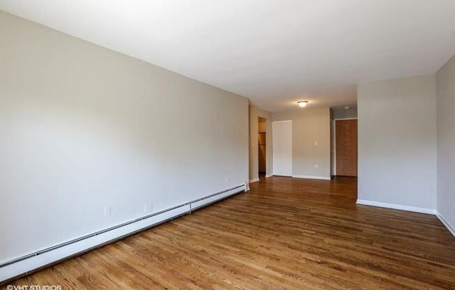 Large open living and dining area