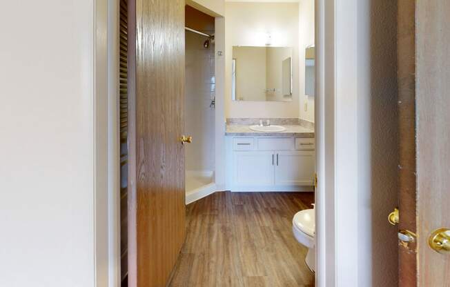 Second bathroom with a walk-in shower