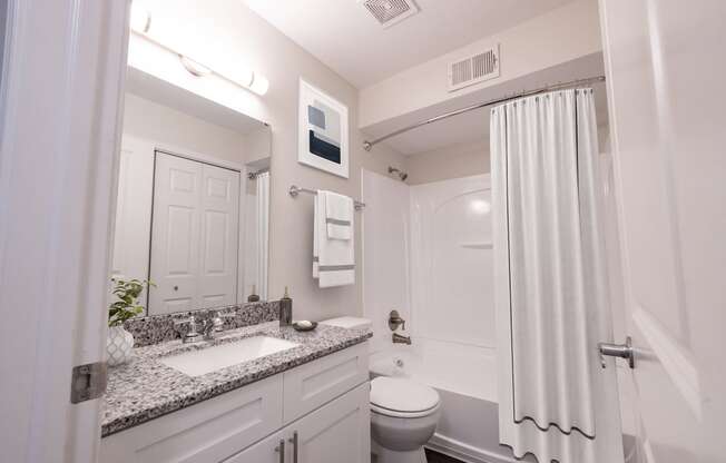 Bathroom With Bathtub View at Monon Living, Indianapolis