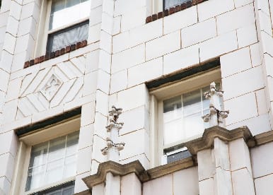 stone exterior of wakefield hall apartments in washington dc