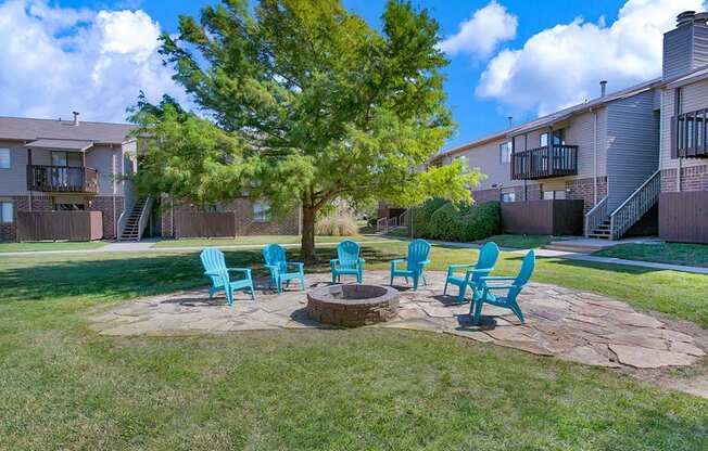 Apartment Fire Pit at Brookwood Apartments