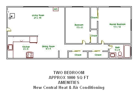 2 beds, 1 bath, 1,000 sqft, $945, Unit 9