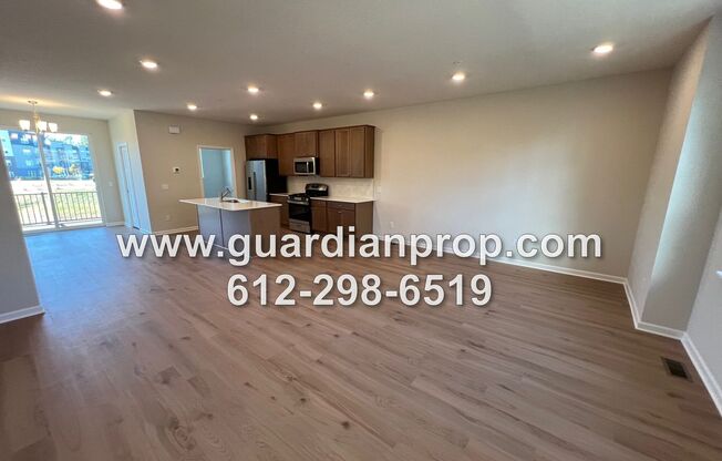 New Construction Townhouse Available Now, Huge Open Floor Plan, Lower Family Room, Balcony & Walkout