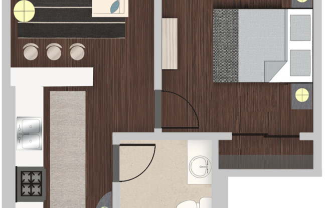 1 bed, 1 bath, 579 sqft, $2,118, Unit 624