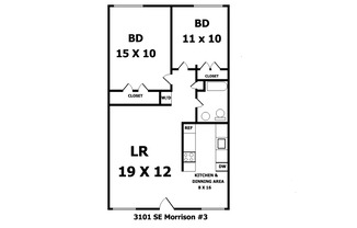 2 beds, 1 bath, $2,095, Unit 03