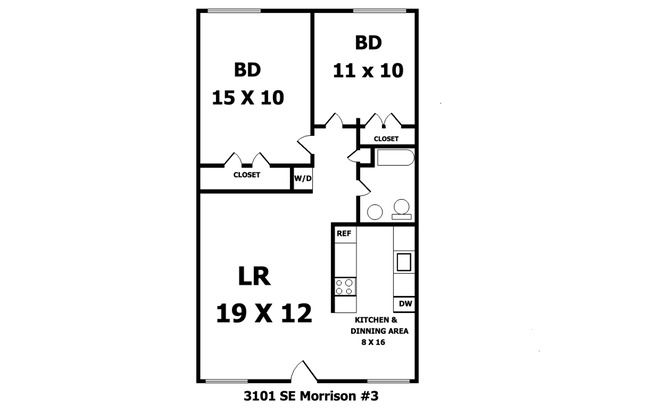 2 beds, 1 bath, $2,095, Unit 03