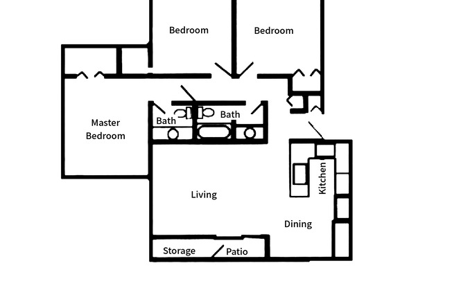 3 beds, 1.5 baths, 1,066 sqft, $1,650