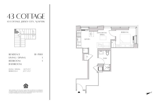 1 bed, 1 bath, 521 sqft, $2,900, Unit 1801